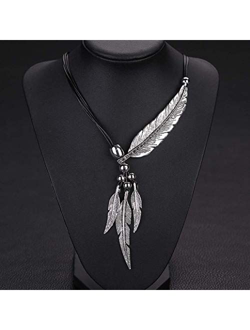Wcysin Women Girls Antique Vintage Time Necklace Sweater Chain Pendant Jewelry Silver
