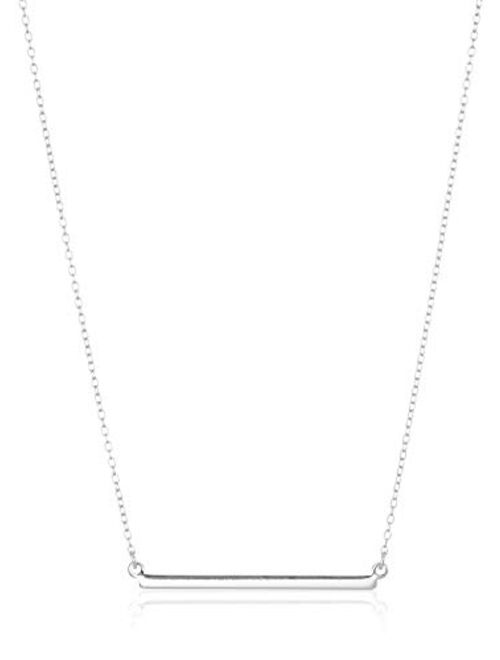 Amazon Collection Sterling Silver Horizontal Bar Necklace, 18"
