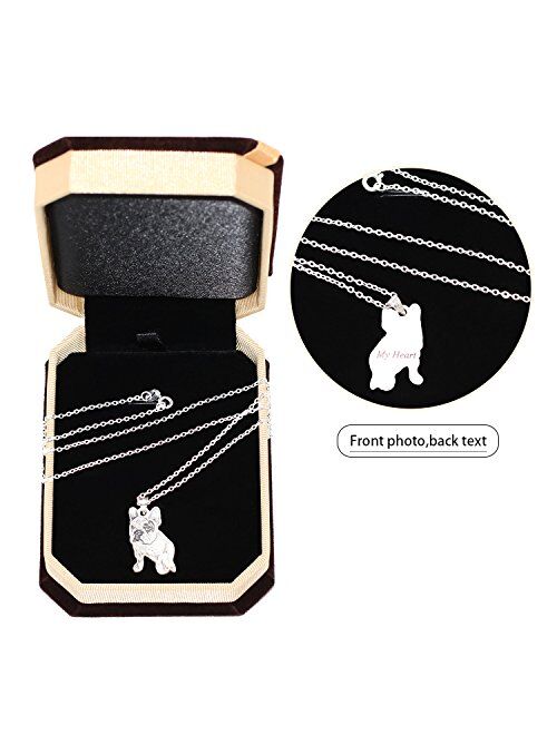 Personalized Pet/Cat/Dog Photo Necklace 925 Sterling Silver Pendant Chain Custom Picture Necklaces Handmade Gift for Women/Girls/Wife/Mother