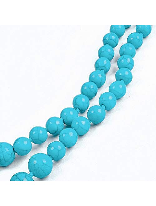 Jane Stone Round Beads Turquoise Necklace Bib Chunky Fashion Jewelry