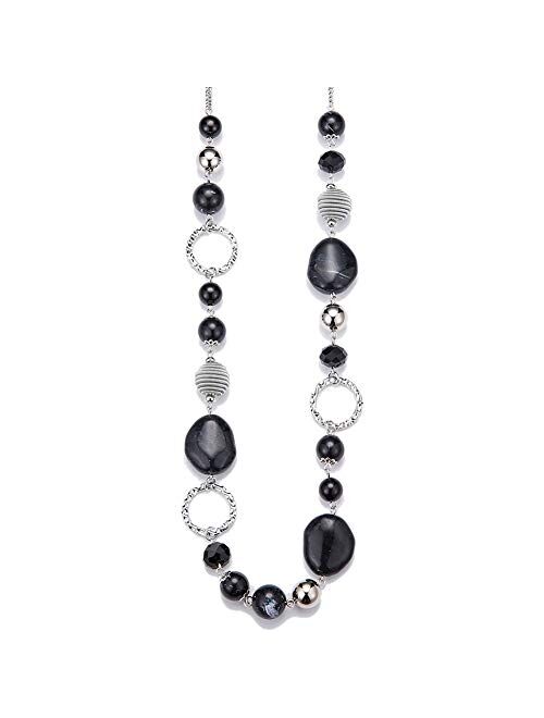 PEARL&CLUB Long Beaded Necklaces for Women - Sweater Chain Fashion Jewelry Necklace Gifts for Women