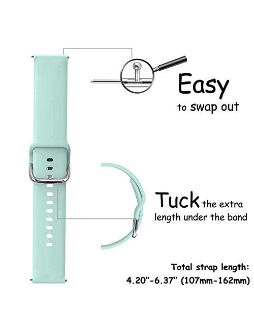 Lwsengme Watch Bands-Width 20mm,22mm-Quick Release & Choose Color-Soft Silicone Replacement Watch Straps