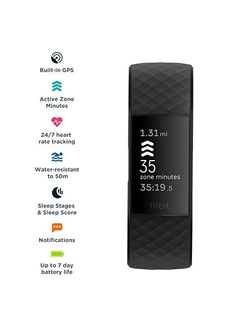 Fitbit Charge 4 Fitness and Activity Tracker with Built-in GPS, Heart Rate, Sleep & Swim Tracking