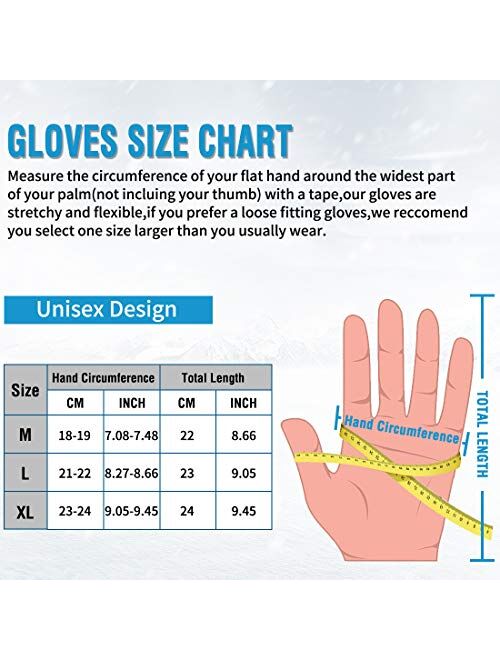COOYOO Winter Gloves for Women and Men,Touchscreen Gloves,Running Gloves