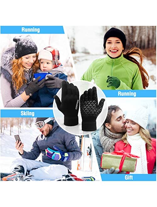 COOYOO Winter Gloves for Women and Men,Touchscreen Gloves,Running Gloves