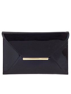 Faux Patent Leather Envelope Candy Clutch Bag