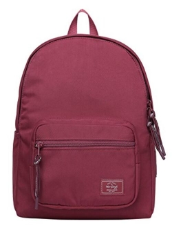 MOREPURE 225s Small Backpack for Women & Girls, Plain Bookbag Purse Cute for Work Travel Everyday