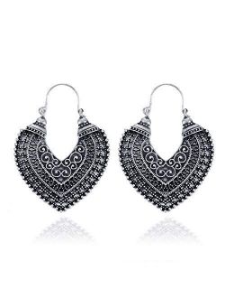 Fashion Women's Boho Ethnic Drop Dangle Vintage Earrings Jewelry Bronze Silver