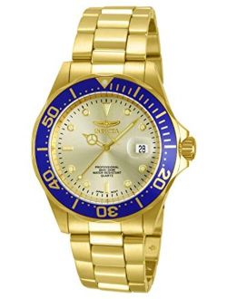 Men's Pro Diver 40mm Gold Tone Stainless Steel Quartz Watch, Gold (Model: 14124)