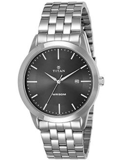 Titan Workwear Mens Designer Dress Watch | Quartz, Water Resistant, Stainless Steel or Leather Band