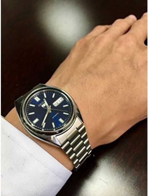 Seiko SNXS77 Automatic Blue Day Date Dial Silver Steel Bracelet Men Watch NEW
