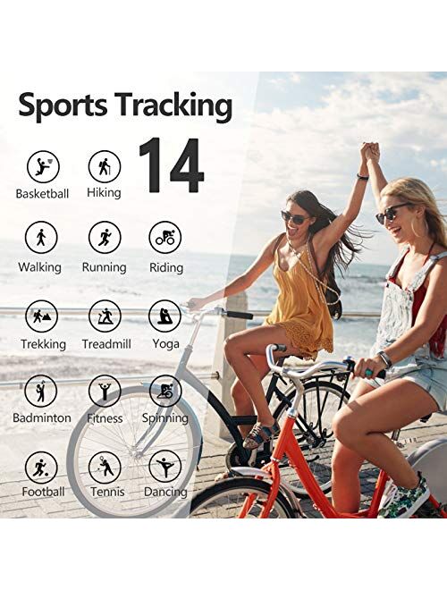 Lintelek Fitness Tracker with Heart Rate Monitor, Activity Tracker with Connected GPS, IP67 Waterproof Smart Fitness Band with Step Counter, Calorie Counter, Pedometer fo