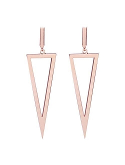 LILIE&WHITE Metal Triangle Danlge Drop Earrings For Women Costume Jewelry