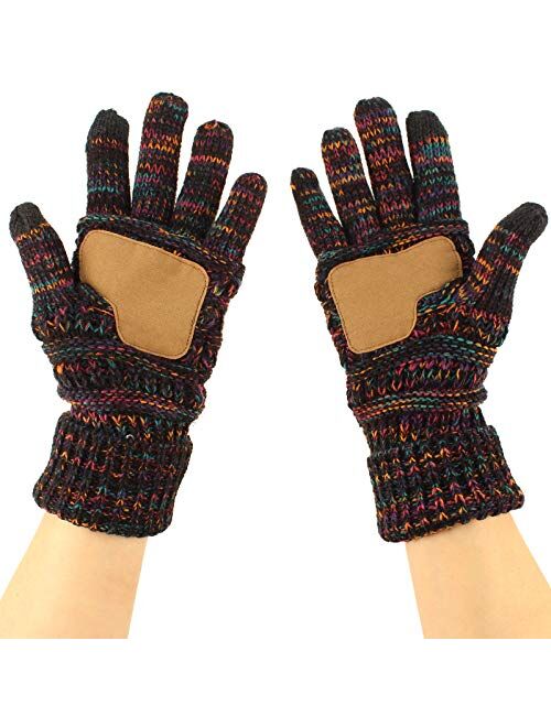 Winter CC Quad Touch Screen Smart Cellphone Finger Tips Warm Soft Gloves