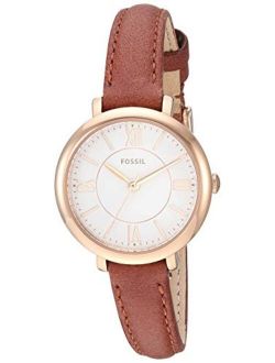 Women Jacqueline Stainless Steel and Leather Casual Quartz Watch