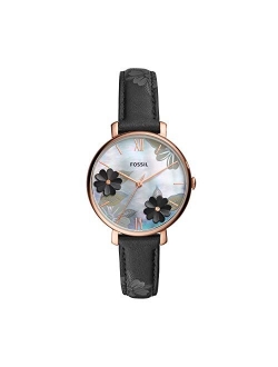Women Jacqueline Stainless Steel and Leather Casual Quartz Watch