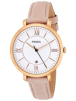 Women Jacqueline Stainless Steel and Leather Casual Quartz Watch