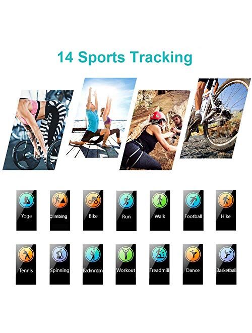 Willful Fitness Tracker IP68 Swimming Waterproof, Heart Rate Monitor Fitness Watch Sport Digital Watch with Color Screen Step Counter Sleep Tracker Call SMS SNS Notice, S