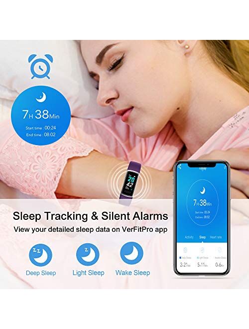 TEMINICE High-End Fitness Trackers HR, Activity Trackers Health Exercise Watch with Heart Rate and Sleep Monitor, Smart Band Calorie Counter, Step Counter, Pedometer Walk