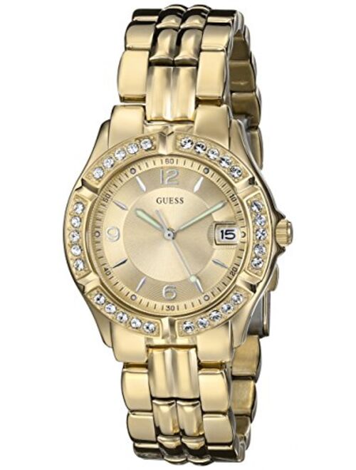 GUESS Women's Stainless Steel Two-Tone Crystal Accented Watch