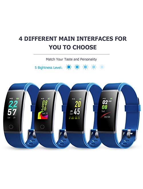 Letsfit Fitness Tracker, Activity Tracker Watch with Heart Rate Monitor, IP68 Waterproof Smart Watch with Step Counter, Calorie Counter, Call & SMS Pedometer Watch for Wo