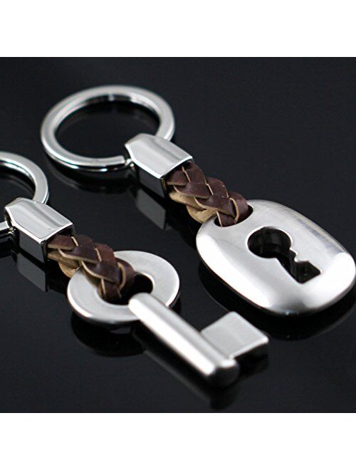 Maycom Creative Fashion Romantic Couple Keychain Key Chain Ring Keyring Key Fob
