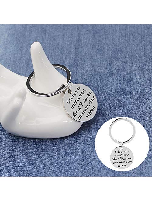 WillowswayW Round Key Ring Always Remember You Are Braver Pendant Inspirational Keychain