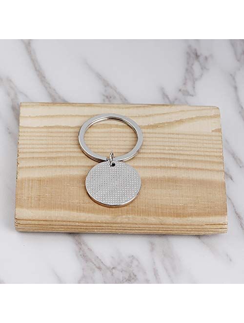 WillowswayW Round Key Ring Always Remember You Are Braver Pendant Inspirational Keychain