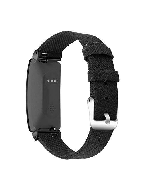EZCO Bands Compatible with Fitbit Inspire HR & Inspire & Inspire 2, Woven Fabric Breathable Watch Strap Quick Release Replacement Wristband Accessories Women Man for Insp