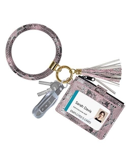 Doormoon Keychain Bracelet, Tassel Key Chain Wristlet Ring Circle Bangle