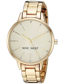 Women's Crystal Accented Gold-Tone Bracelet Watch