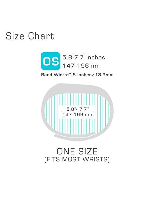 WoCase OneBand Fitbit One Accessory Wristband Bracelet Collection (2015 Lastest Version, Bundled or Single Band) and Rainbow Pack Fasteners(SOLD SEPARATELY) for Fitbit ON