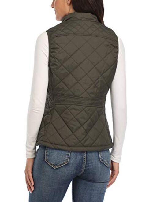 MISS MOLY Women Quilted Vest Zip Up Stand Collar Lightweight Padded Vest Jacket Winter Outwear 