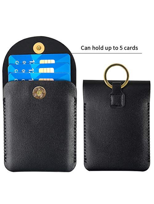 Wristlet Keychain Wallet, COCASES Key Ring Bracelet and Credit Card Pocket Leather Tassel Wrist Bangle Key Chains for Women Girl