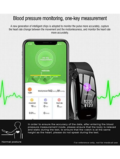 Fitness Tracker Heart Rate Monitor Blood Pressure Sleep Calorie Pedometer Watch Waterproof Activity Tracker for Men Women