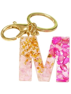 Cute Initial Keychain A-Z Letter Sparkly Glitter Key Chain Premium Bag Charm Keychain Accessories for Women