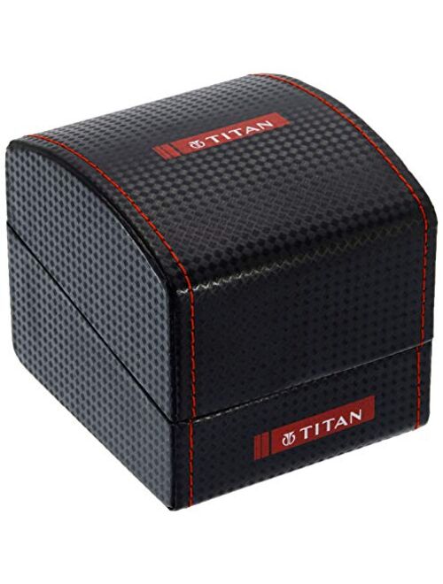 Titan Neo Mens Designer Watch - Quartz, Water Resistant, Leather/Stainless Steel Strap