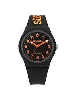 Superdry 'Urban' Quartz Plastic and Silicone Dress Watch, Color:Black (Model: SYG164B)