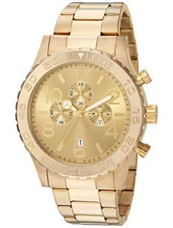Men's Specialty Gold Tone Stainless Steel Quartz Chronograph Watch, Gold (Model: 1270)