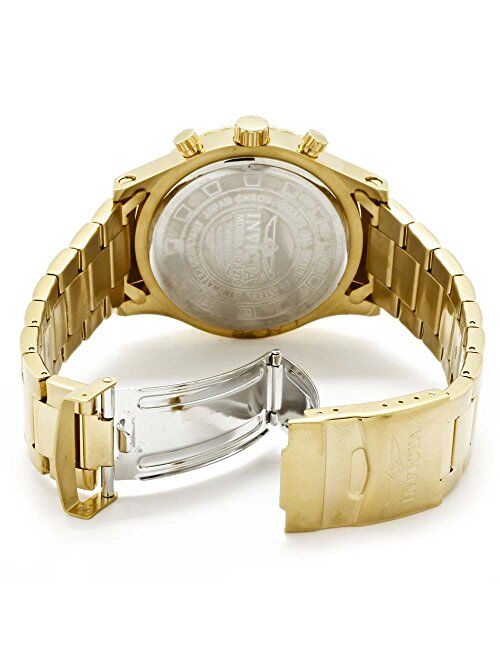Invicta Men's Specialty Gold Tone Stainless Steel Quartz Chronograph Watch, Gold (Model: 1270)
