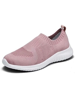 konhill Women's Walking Tennis Shoes - Lightweight Athletic Casual Gym Slip on Sneakers