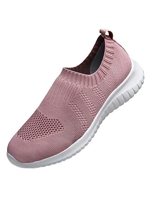 konhill Women's Walking Tennis Shoes - Lightweight Athletic Casual Gym Slip on Sneakers