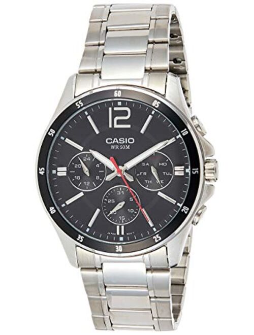 Casio Men's Quartz Watch with Stainless Steel Strap, Silver (Model: MTP-1374D-1AVDF (A832))