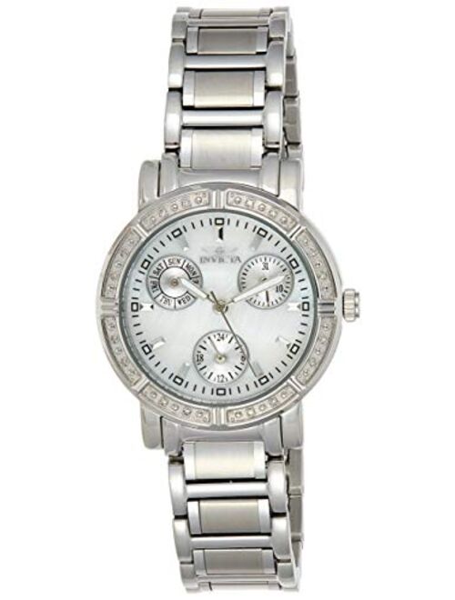Invicta Women's Wildflower Stainless Steel Diamond Quartz Watch, Silver (Model: 4718)