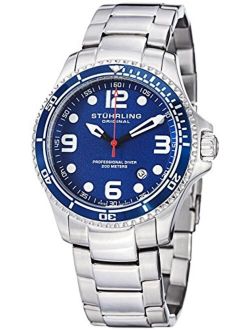 Original Mens Specialty Grand Regatta Stainless Steel Professional Swiss Quartz Dive Watch with Date