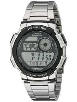 Men's AE1000WD-1AVCF Silver-Tone Digital Watch