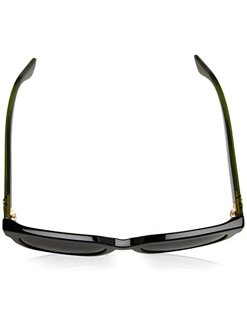 Gucci GG0034S - 002 Sunglasses Black/Green w/ Grey Gradient Lens 54mm