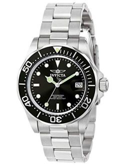Men's Pro Diver 40mm Stainless Steel Quartz Watch, Silver (Model: 9307)
