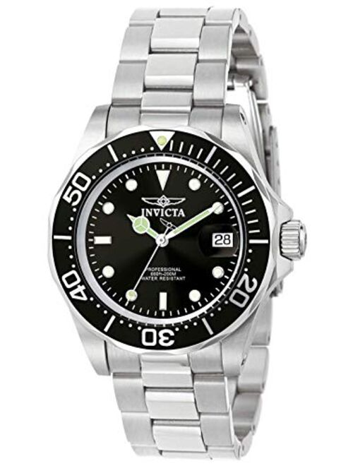 Invicta Men's Pro Diver 40mm Stainless Steel Quartz Watch, Silver (Model: 9307)