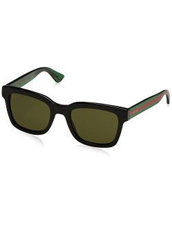 Fashion Sunglasses, 52/21/145, Black / Green / Green